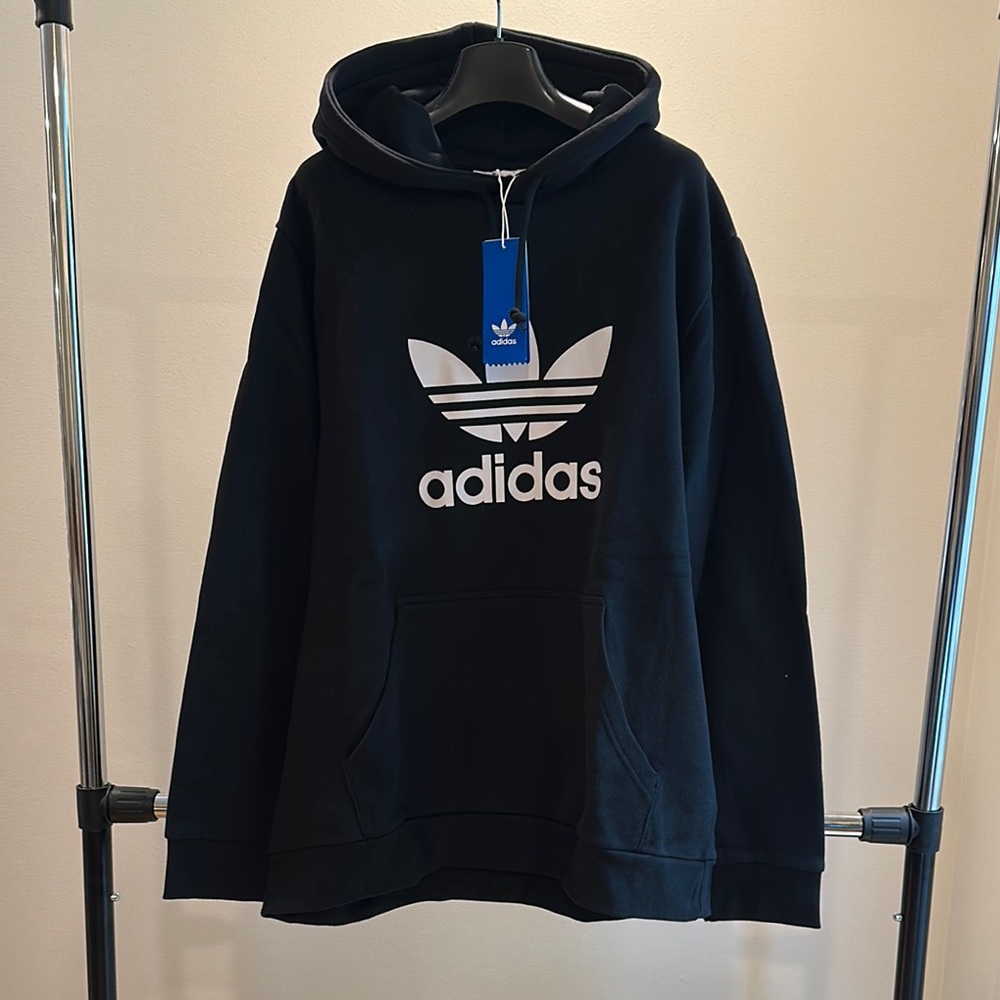 Adidas Men's Black Hoodie Sweater